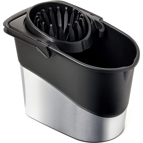 Tatay Cubo fregar C/Escurridor Spider Deco steel gris 14 Lt