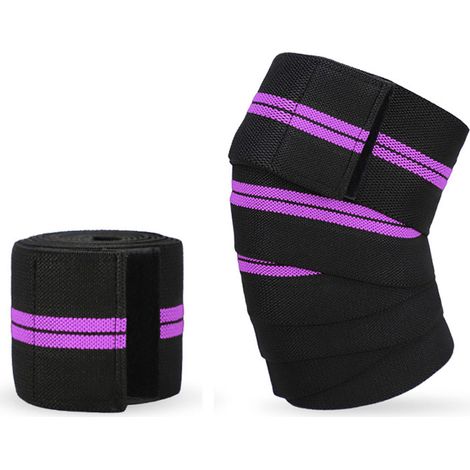 Genouillères - Compression Élastique Réglable avec Système Velcro - Pour Entraînement Fitness Haltérophilie Musculation - Par 2 (1/5)