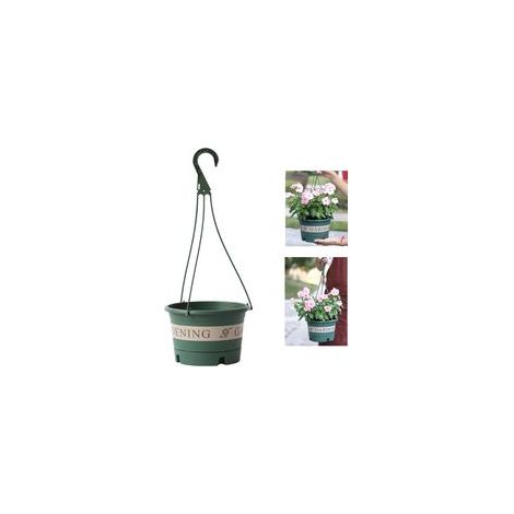 Pot suspendu de jardin en plastique avec crochet (1/5)