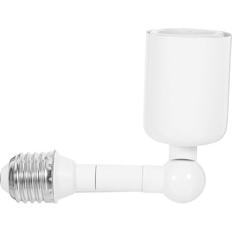 Adaptateur Ventilateur Plafond en Céramique Blanc, Douille E27 Orientable  Sandales Femme, Fer et Finition Polie, Usage Intérieur Moderne, Éclairage Maison, Style Minimaliste (1/5)