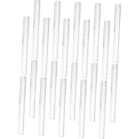 Lot de 50 règles mesure transparentes, règle portable pour l'école (1/5)