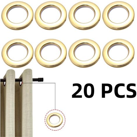 Liste de produits : Anneaux passe-câbles ronds en plastique pour fenêtres, portes, joints d'étanchéité, matériaux de bricolage, fixation sur fond (Or mat, 10 pièces) (1/5)