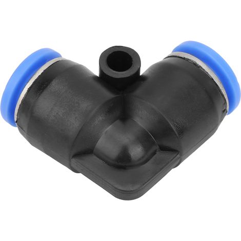 10 Stück Kunststoff-Winkel-Schnellkupplungen für pneumatische Luftschläuche, Steckverbinder PV-8 (8 mm) (1/5)