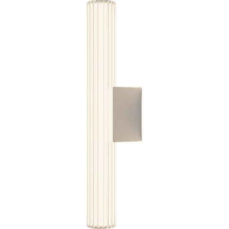 Applique Linea cromata tubolare 45cm IP44 LED CCT 8W