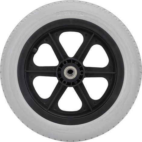 Ortviai Roulettes pour Fauteuil Roulant 12 pouces (30,5 cm) en Polyuréthane PU Gris – Solide, Anti-dérapant, Sans Entretien