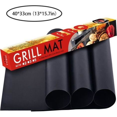 Set de 3 Tapis de Cuisson Tapis BBQ Barbecue Plaque Four 40 33cm (1/4)