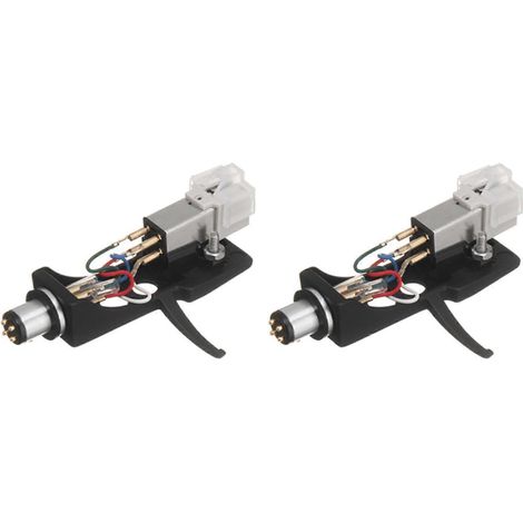 Stylet 2X avec platine et boîtier de cartouche, contact à 4 broches, compatible avec les phonographes, les platines, les disques vinyles et les disques LP. (1/5)
