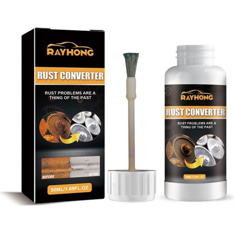 Rostfreie Kfz-Grundierung, Kfz-Rostumwandler, Metallrestaurierung, Rostschutz, Wasserentfernung – 50 ml, schwarz -- DE (1/5)