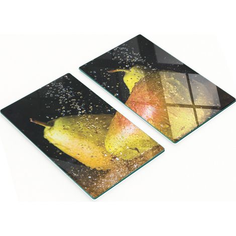 Planches à découper décoratives en verre pour la cuisine, en verre, pour eau de poire, 2 x 30 x 52 cm (1/5)