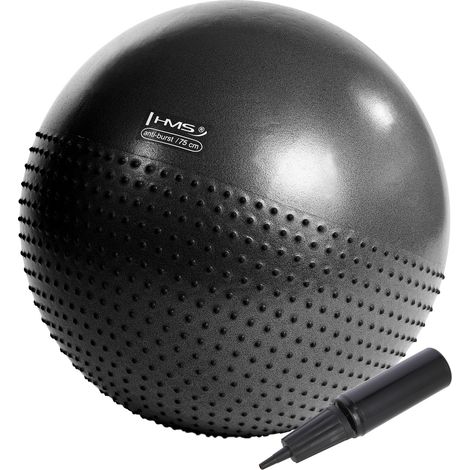 YB03 NEU 75CM schwarzer Gymnastikball HMS (1/5)