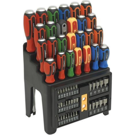 Sealey Siegen Hammer-Thru Screwdriver, Bit & Nut Driver Set 61pc S01153 (1/5)