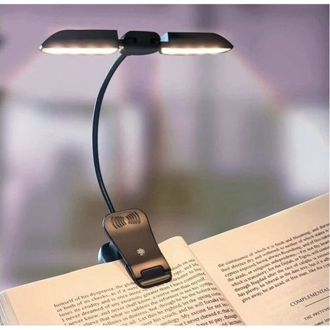 Leselampe, wiederaufladbare Klemmleuchte mit 14 LEDs, 3 Helligkeitsstufen x 3 Farben (Weiß/Warmweiß/Warmweiß), Leselampe für die Nacht (1/5)
