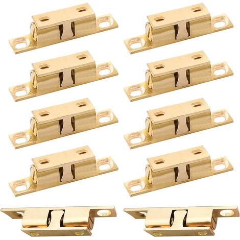 10-teiliger Doppelkugelriegel aus Messing, Rollenverschluss für Schränke und Garderobenmöbel