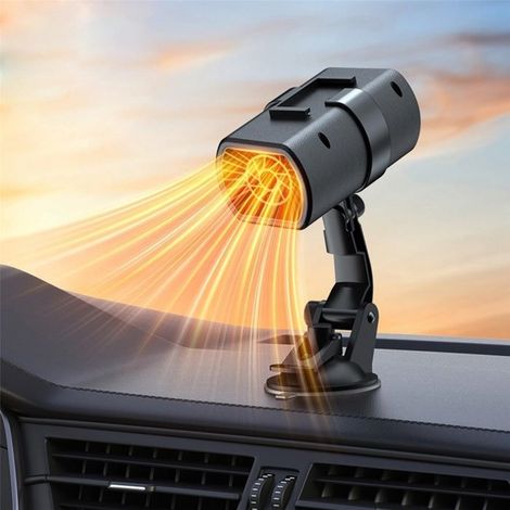 Chauffage de voiture portable pour pare-brise de voiture, chauffage et refroidissement 2 en 1 avec support à ventouse 12 V 220 W (1/5)