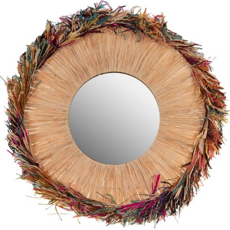 Amadeus - Miroir rond frou frou multicolore (1/2)