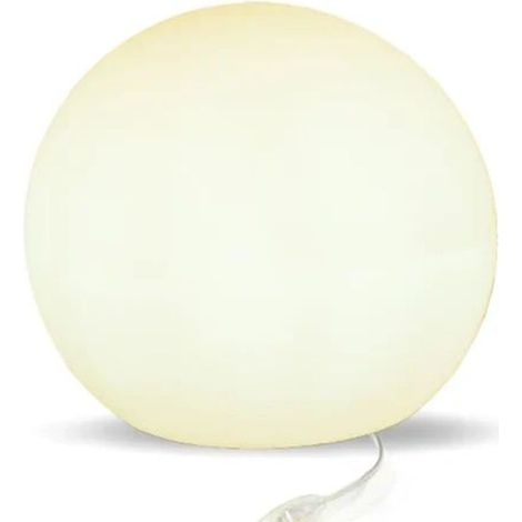 Lampe de chevet E27 Ø 50 cm cm de large 44 cm de haut Blanc rond 2700 K lumière blanc chaud 600 lm (1/4)