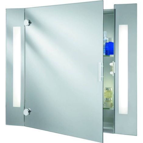 Searchlight Bathroom Mirrors - Armoire de toilette éclairée avec prise rasoir IP44 (1/3)