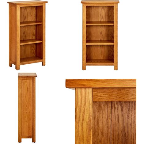 Bibliothèque 45x22,5x82 cm Bois de chêne massif - Bibliothèque - Meuble Rangement - Étagère Bois - Bibliothèque Rustique - Bibliothèque Moderne - Home & Living (1/5)