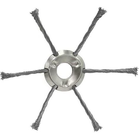 Tête de coupe - Brosse désherbeuse rotative - Tête de coupe - Diamètre intérieur du trou : 25,4 mm - Diamètre du trou pour batterie au lithium - Tondeuse à gazon (6 T) (1/3)