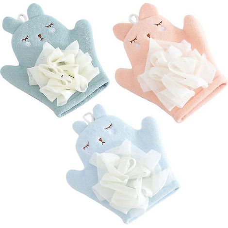 Lot de 3 gants de douche pour bébé (1/3)