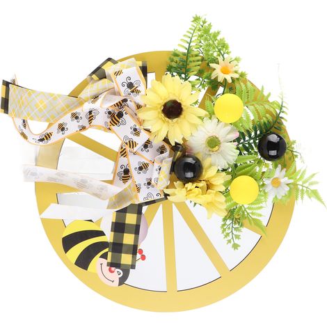 künstliche Sonnenblumen, künstliche Bienen, Dekoration
