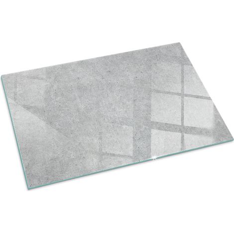 Plaque Rectangulaire décorative imprimée sous cheminée et poêle indépendant Protection Thermique Texture béton brut 100x70 cm (1/5)
