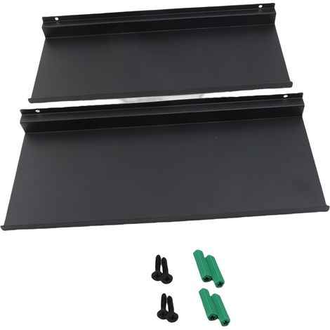 Étagère murale en fer multi-usage avec panneaux acoustiques, idéale pour le salon, la chambre, le bureau et la cuisine. Installation facile. Dimensions : 15 x 40 cm (lot de 2). (1/4)
