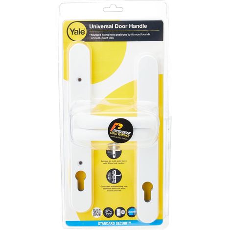 Yale Locks P-PVC-RH-WH Retro Door Handle PVCu Polished PVD White Finish YALPPVCRHWH (1/3)