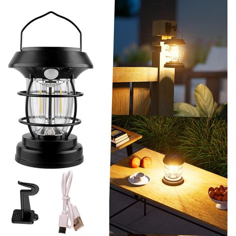 Lanterne solaire d'extérieur avec détecteur de mouvement pour l'extérieur, applique murale solaire sans fil avec 4 modes et étanche, lampes solaires LED pour l'extérieur (petit) (1/5)