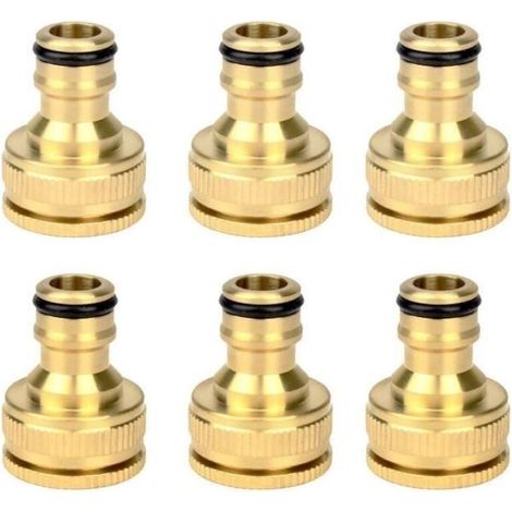 (Brass)Garden Brass Garden Hose Fittings - SODIAL - Quick and Easy Attachment - 1/2 to 3/4 Inch (1/4)