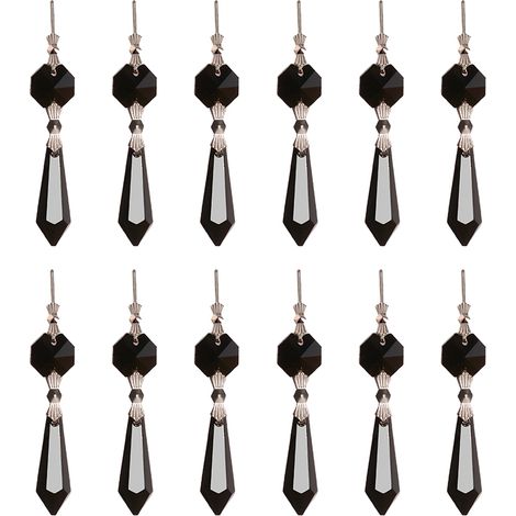 Prismes Cristal - 12 Pièces - Pour Lustres Suspension - Décoration Fenêtre Mur Arbre de Noël - Lot de Gouttes Cristal (1/5)