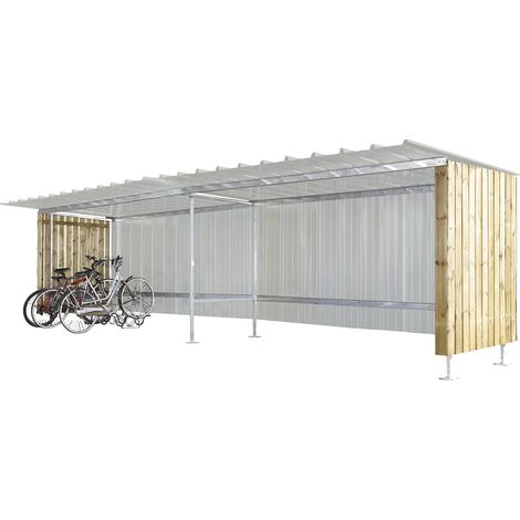 Mottez, Abri, h x l 2150 x 3990 mm, aspect métallique, (1/2)