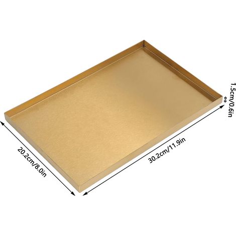 Tablett Gold Deko Rechteckig, Badezimmer Tablett 20X10cm