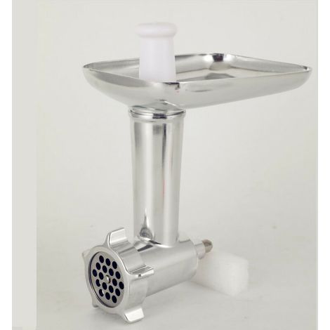 Hachoir à Viande de kitchenaid accessoires, Hachoir KitchenAid pour Robot Pâtissier, avec 3 Plaques de Broyage et 2 Tubes à Farcir pour de Hachoir Kitchenaid Artisan a Viande (1/4)