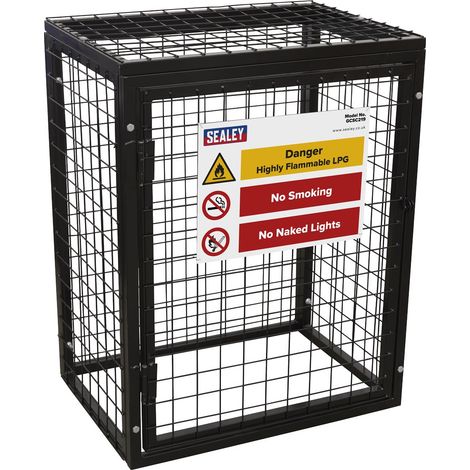Sealey GCSC219 Gas Cylinder Safety Cage -  2 x 19kg