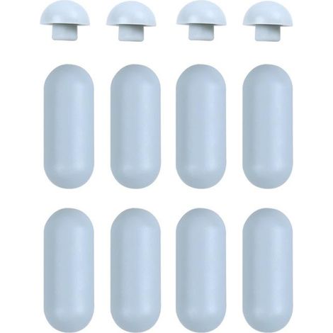 BEBUSINGOTO 8-teiliges universelles WC-Sitzpuffer-Set, WC-Sitzpuffer-Ersatz aus Kunststoff (1/5)