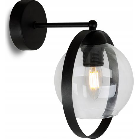 MODERNE LAMPE WANDLEUCHTE GLASRINGLAMPE