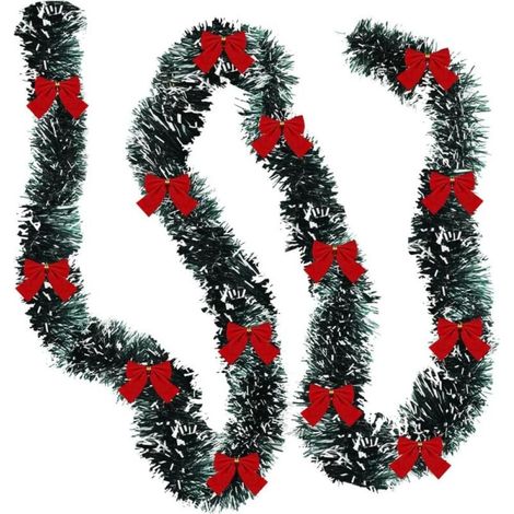 Weihnachts-Lametta-Girlande, künstlicher Weihnachtskranz, metallisch gedrehte Hängegirlande, Weihnachts-Kaminkranz-Dekoration für Treppengeländer, Innenornament