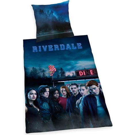 Herding Riverdale Set di Biancheria da Letto, Double-Face, Cotone Renforcé, Multicolore, Federa 80 x 80 cm, Copripiumino 135 x 200 cm (1/4)