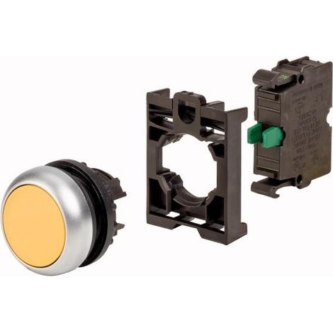Bouton poussoir 1 contact à fermeture appareil complet 000132620 EATON M22 D Y K10 BVP