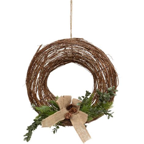 Ghirlanda di rami d.35cm in legno naturale - Atmosphera créateur d'intérieur