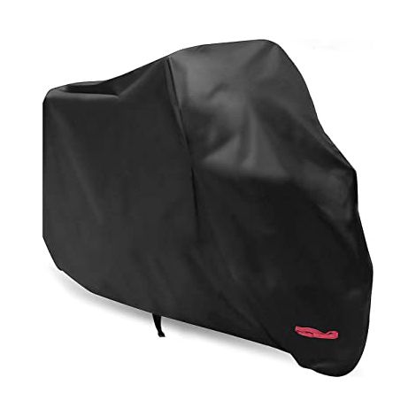 MINKUROW Telo Coprimoto Impermeabile, Coprimoto Xxl Lungo 265 Cm Per Protezione Uv Da Pioggia E Neve (265x105x125 Cm) Nero (1/5)