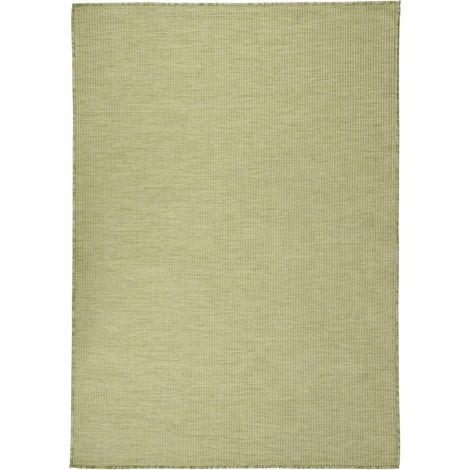 Tapis extérieur à tissage plat Terrasse Salon Cuisine - Tapis de jardin 140x200 cm Vert BV610694 - BonneVie (1/5)