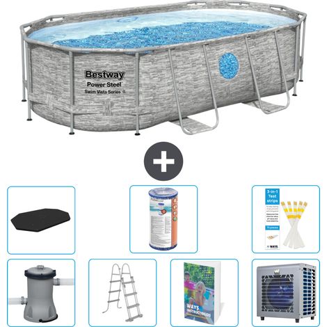 Bestway Power Steel Oval - 427x250x100 cm - 8-teilig  S551 (1/4)