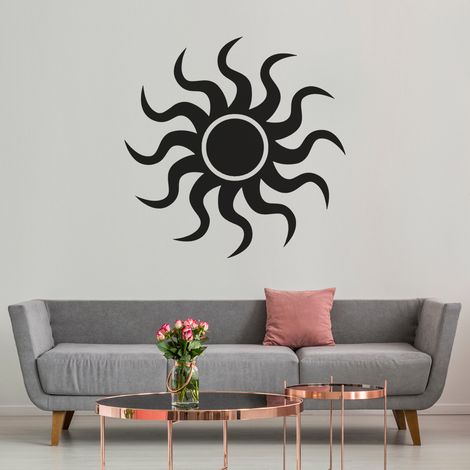 Sticker Mural - Soleil - 17x17 cm - Noir (1/3)