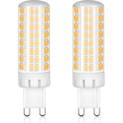 Lot de 2 Ampoules LED G9 7W (Équiv. 60W), 950LM Blanc Chaud 3000K, Non Dimmable, Sans Scintillement (1/5)