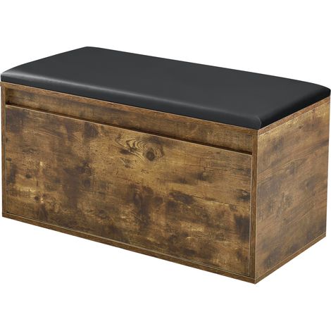 Panchina Portascarpe Degerfors con Cassetto 80x39x45 cm Effetto Rovere / Nero [en.casa]