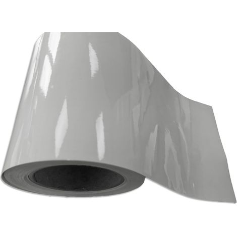 Film de protection adhésif pour ligne d'eau de piscine – Plastique PVC gris clair – Longueur 25m – Largeur 15cm – Installation facile – Poolco