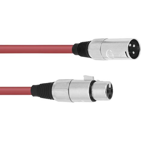 XLR Cavo di collegamento Omnitronic 30220905 [1x Spina XLR 3 poli - 1x Presa XLR 3 poli] 5.00 m Rosso