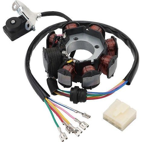 Bobine de stator de moto E05010034 compatible avec les motos DM150, RC125, FT150 et CG125. (1/5)